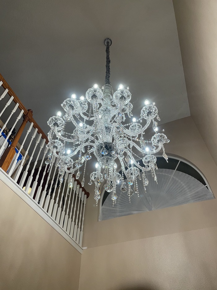 chandelier installation